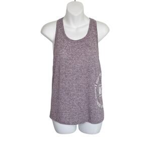 Victoria Secret Shirt Womens Size XS Violet Tank Razor Back Side Graphic Logo